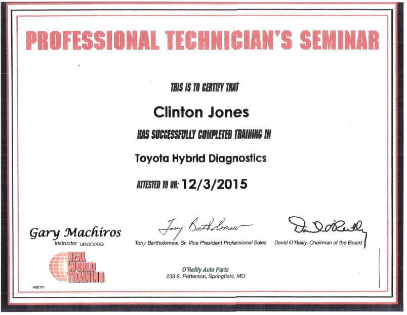 Certification | Accomplished Auto